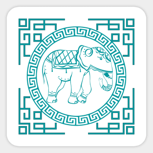 Elephant Design Sticker